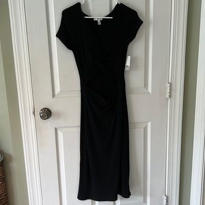 Black Ribbed Cutout Dress